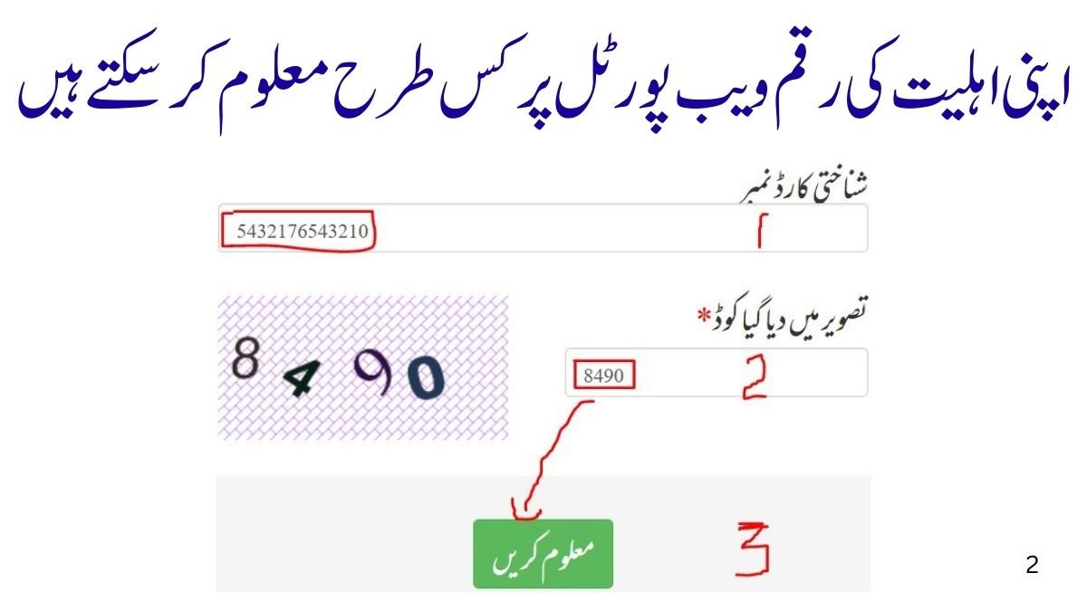 احساس پروگرام 8171 پیسے چیک کرنے کا طریقہ استعمال