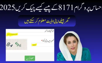 احساس پروگرام 8171 کے پیسے کیسے چیک کریں