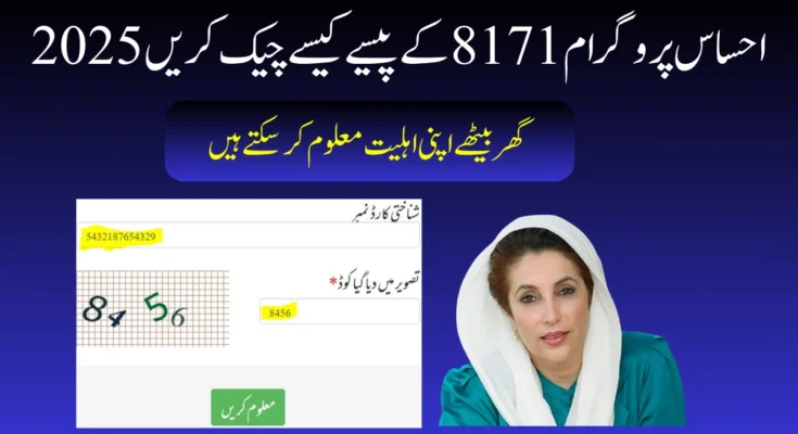 احساس پروگرام 8171 کے پیسے کیسے چیک کریں