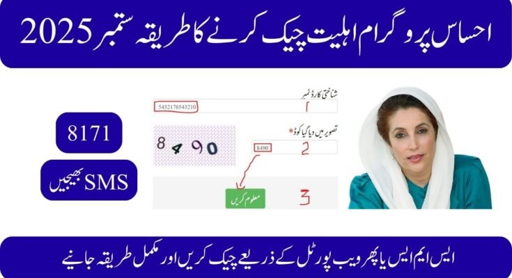 احساس پروگرام اہلیت چیک کرنے کا طریقہ